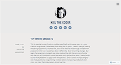 Desktop Screenshot of kielthecoder.com